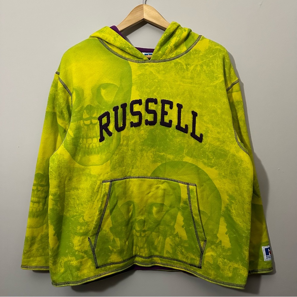 ASAP Worldwide Russell Athletic Skull Hoodie Sweatshirt Size Medium A$AP Rocky